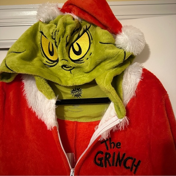 NWT The Grinch Dr Seuss Christmas Oneies Family Sleepwear Women L unisex - Picture 2 of 14